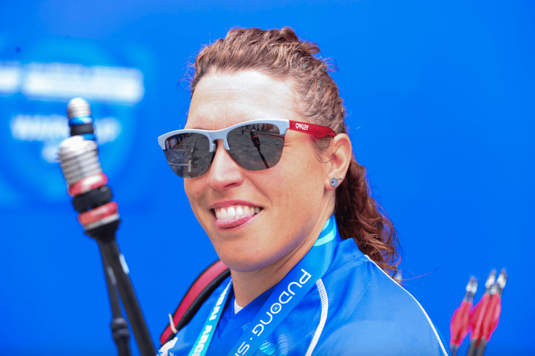 印度女子射箭选手勇夺银牌